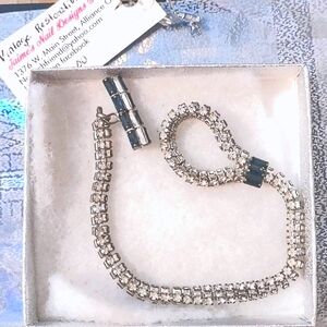 Vintage Rhinestone Toggle Bracelet